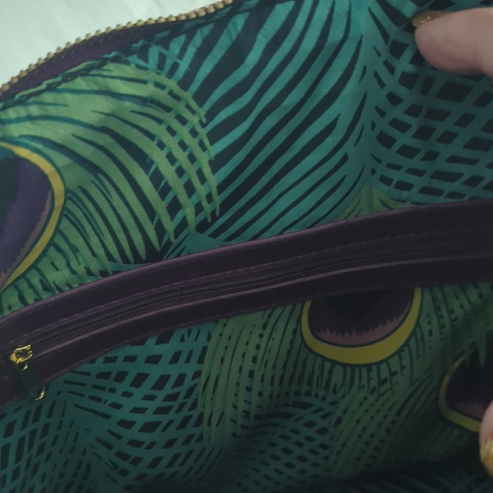 IMAN Rich Purple Tote with Gold Accents - Picture 3 of 10